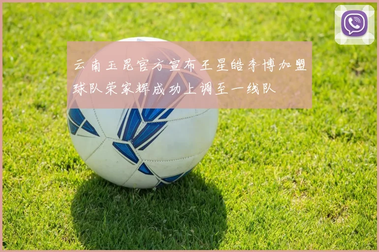 云南玉昆官方宣布王星皓李博加盟球队荣家辉成功上调至一线队